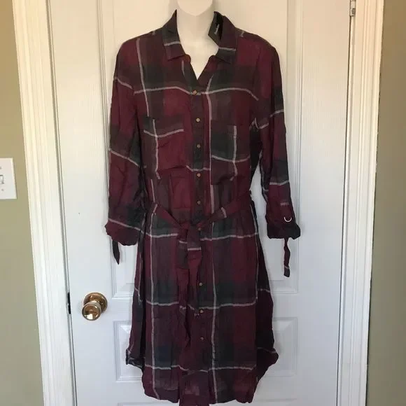 New Trendsetter Aubainerie Checkered Dress Large - Picture 2 of 6